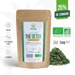 Thé vert bio Detox au CBD 35g - Pop CBD