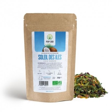 Infusion CBD bio 25 % coco manque soleil des îles 35G