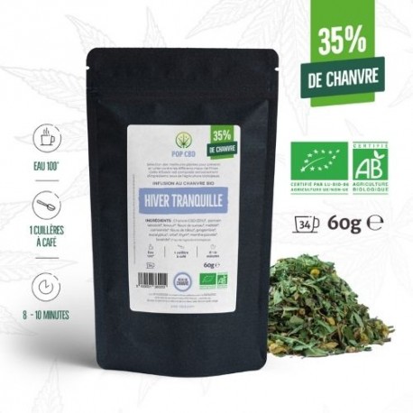 Aufguss CBD bio 25% Hiver Tranquille 60G