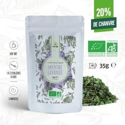 Organic CBD tea 20% mint lavender flavor 35G